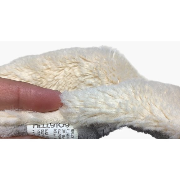 K Luxe Kelly Toy Puppy Lovey Dog Rattle Security Blanket Tan Gray 14.5" x 14.5" - Picture 6 of 7